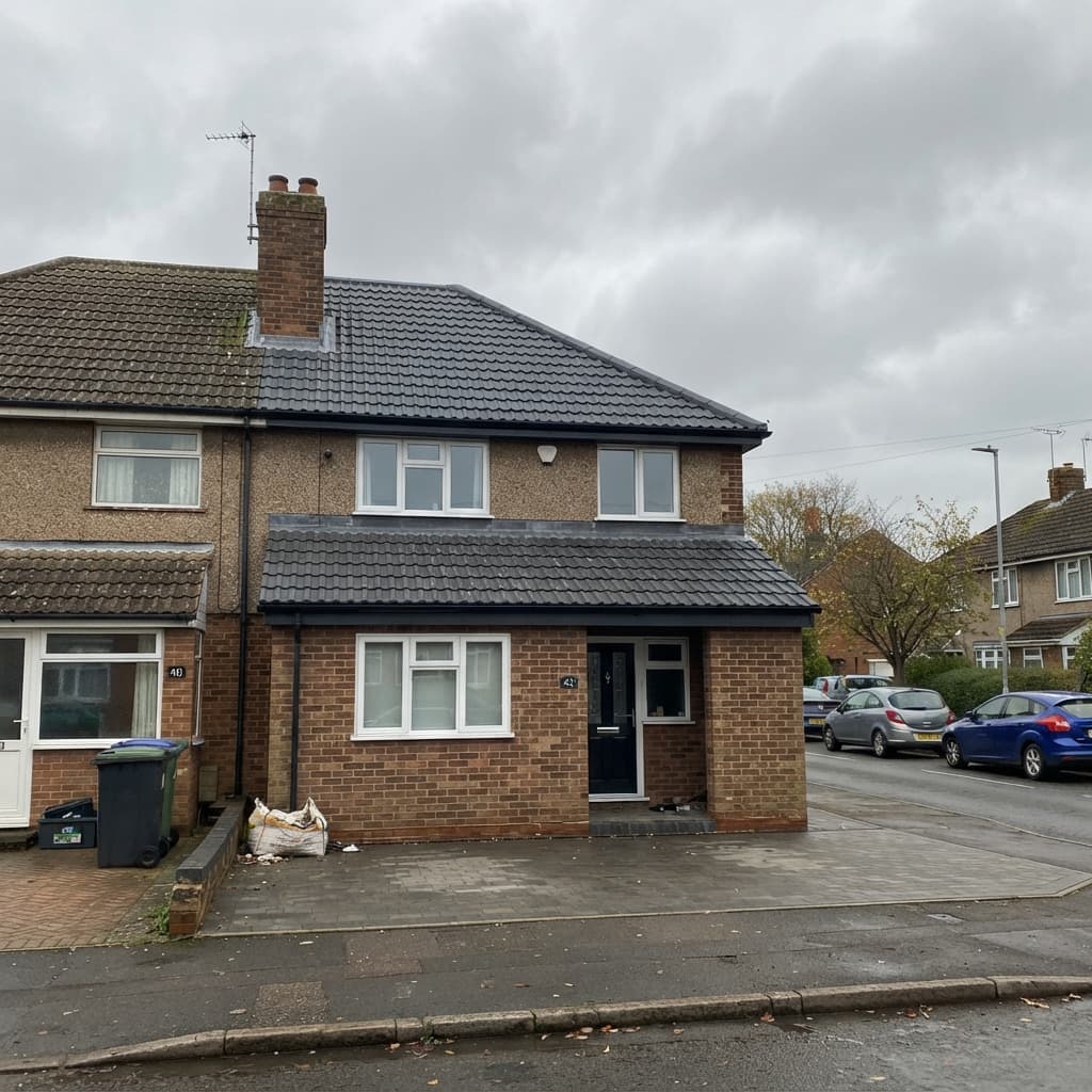 Replacement roof with new tiles completed on a house in Banbury
